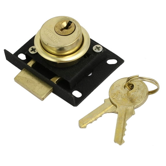 Mailbox Cabinet Safeguard 2.1cm Cylinder Drawer Key Lock Black Gold Tone