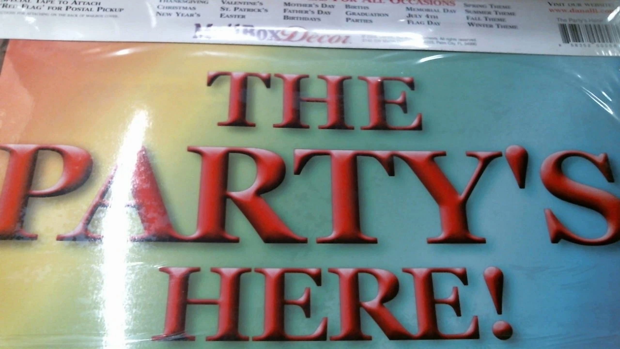 Mailbox Cover 00058 The Party'S Here, Free Shipping