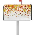 thumbnail image 1 of Mailbox Cover Autumn Orange Maple Leaf White Back Mailbox Covers Magnetic Standard Size,Post Box Cover for Outdoor Garden Yard Patio Decor,Fall Leaves Seamless Mailbox Wraps Mailbox Decals 21x18in, 1 of 6