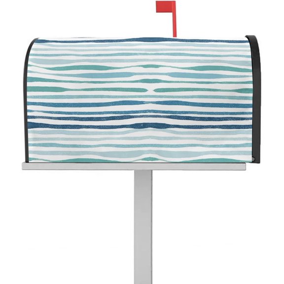 Mailbox Cover, Blue Green Wave Mailbox Wrap Magnetic Mailbox Covers for Garden Yard Outdoor Decoration,Farmhouse Home Mailbox Post Box Cover Wraps Standard Size 18"x21"