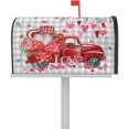 thumbnail image 1 of Mailbox Cover Magnetic Mailbox Wraps, Valentines Red Truck Pink Love Heart Tree Grey Bufflao Plaid Mailbox Covers Standard Size 18x21 Inch Mail Wrap Post Letter Box Decoration for Outdoor Gardern Yard, 1 of 6