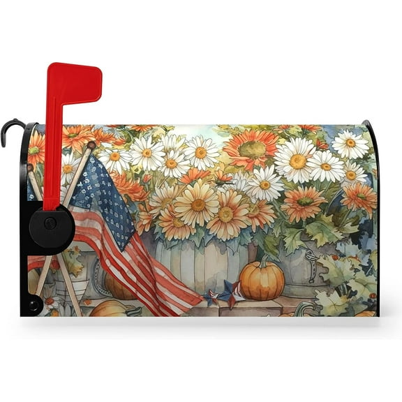 Mailbox Covers Daisy Fall Mailbox Wraps Magnetic Mailbox Covers Magnetic Standard Size 18x21 Daisy Mail Box Covers Post Wraps Letter Box Cover for Home Garden Yard Decor