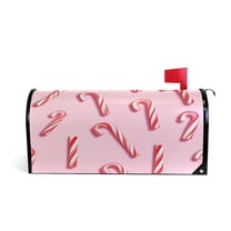 Mailbox Covers Magnetic Large Size 25.4x20.78 in Mailbox Wraps Post for Garden Yard Decor Candy Cane Stripes