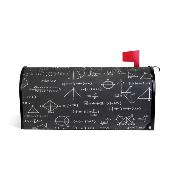 Mailbox Covers Magnetic Large Size Post Box Cover Wrap Outside Waterproof Home Yard Garden Decor Mathematics Blackboard 25.5x21