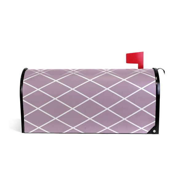 Mailbox Covers Magnetic Large Size Post Box Cover Wrap Outside Waterproof Home Yard Garden Decor Pale Mauve Block 25.5x21