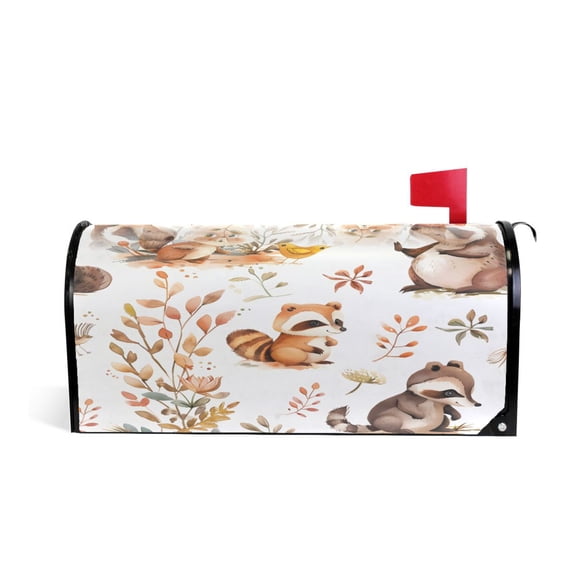 Mailbox Covers Magnetic Large Size Post Box Cover Wrap Outside Waterproof Home Yard Garden Decor Raccoon Squirrel Duck 25.5x21