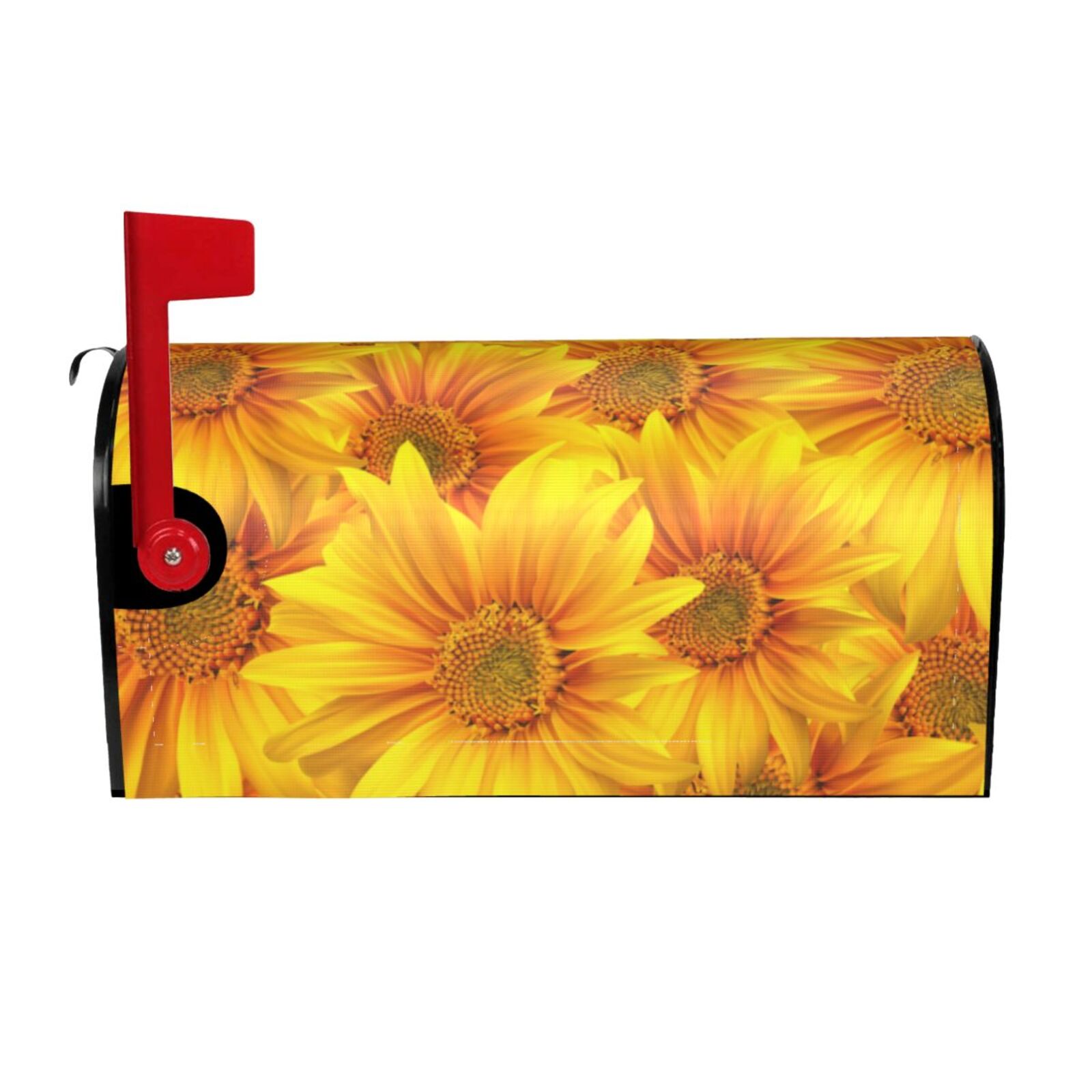 FUSURIRE Magnetic Mailbox Cover - Sunflower Pattern, Fits Standard US Mailbox, Polyester, Easy Install
