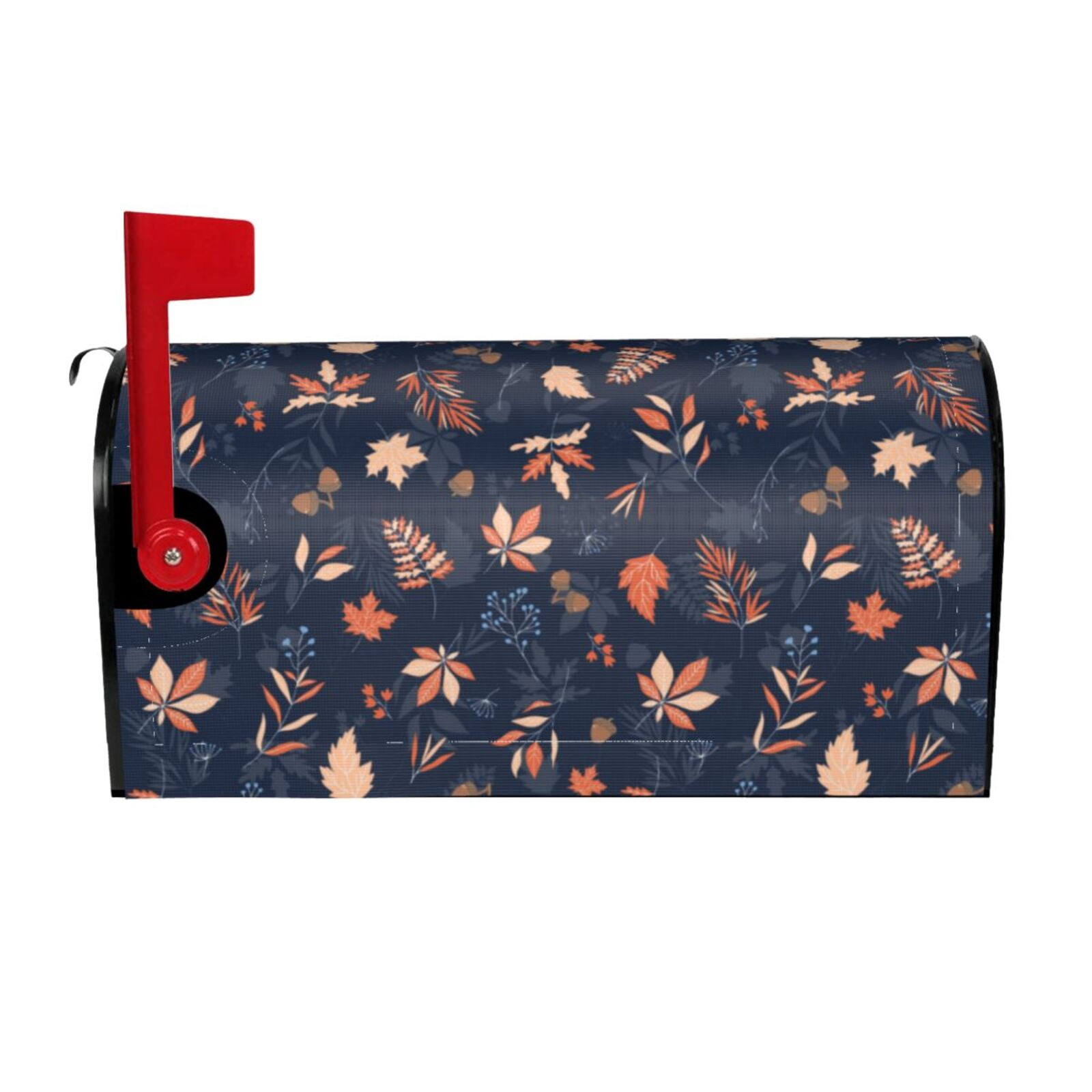 Mailbox Covers Magnetic Standard Size - Autumn Leaves With Blue ...
