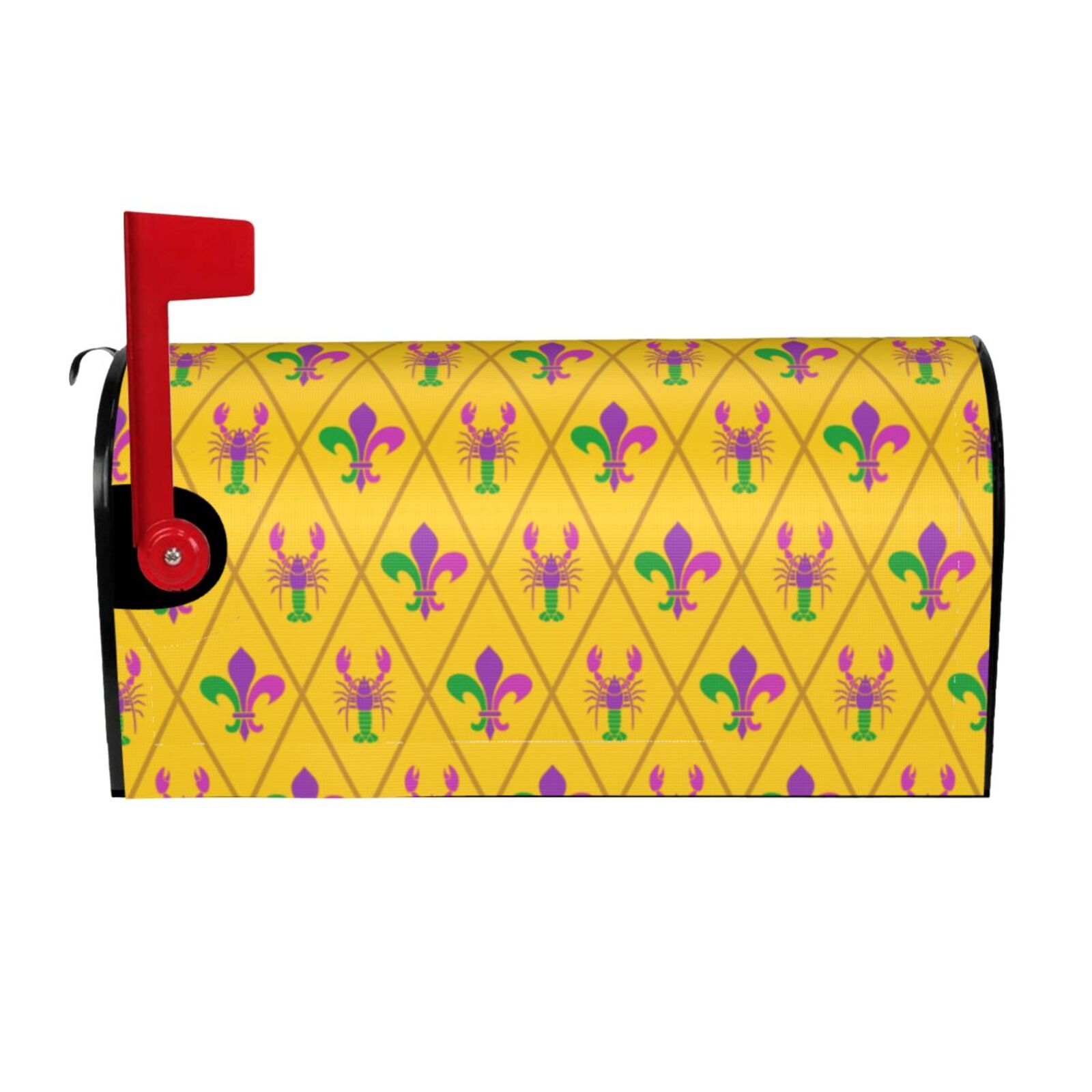 Personalized Mailbox Magnet With Fleur De Lis Design - Custom Address Numbers Partial Cover