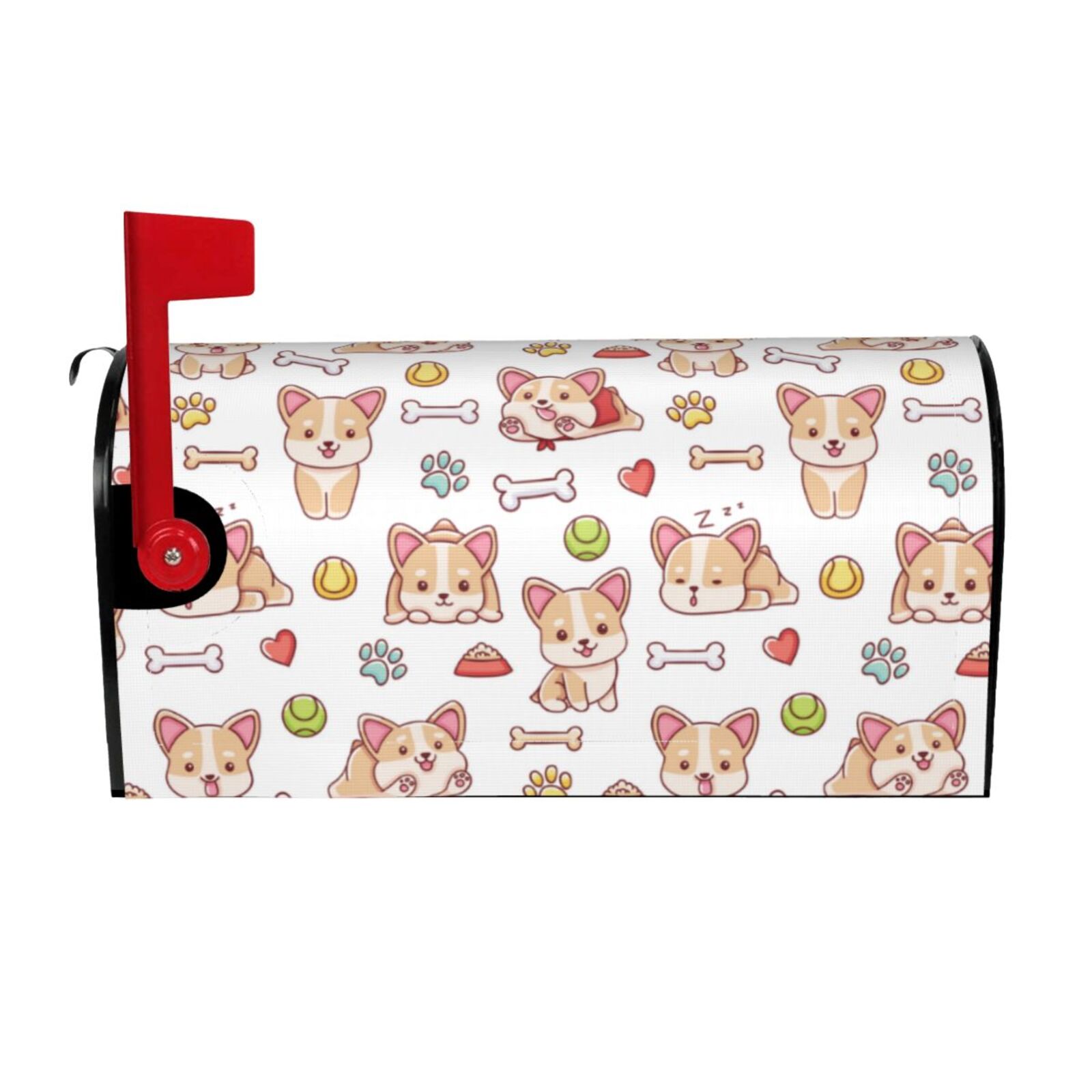 Husky Dog On Beach Mailbox Cover - Magnetic Wrap For Standard 18x21 Inch Mailbox, Outdoor Decor