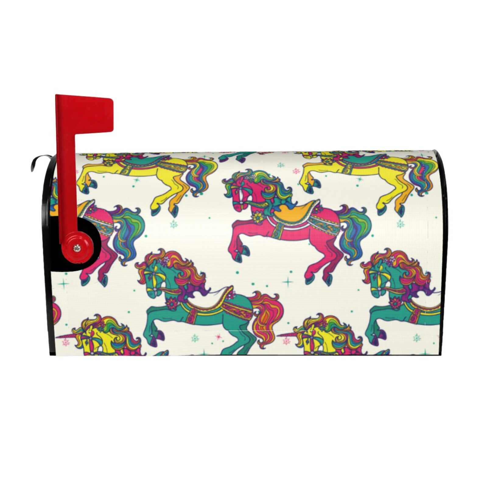 Magnetic Mailbox Cover - Retro Poppy & Bible Verse Design, 25.5x20.8", Waterproof & Reusable
