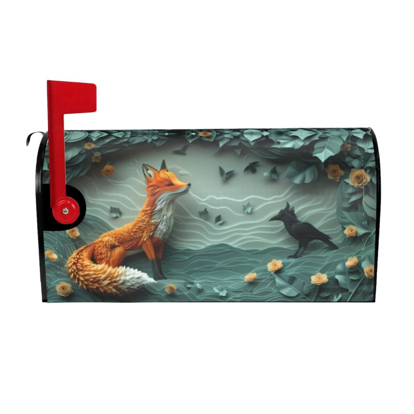 Oarencol Fun Pig Goat Magnetic Mailbox Cover - Standard Size 21" X 18" Weatherproof