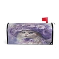 thumbnail image 1 of Mailbox Covers Magnetic Standard Size Post Box Cover Wrap Outside Waterproof Home Yard Garden Decor Elegant Cat with Lilac Flowers Hat 21x18, 1 of 9
