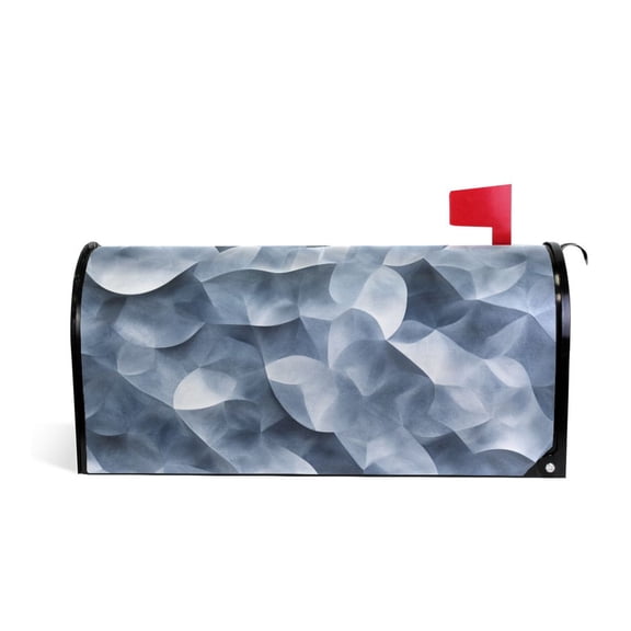 Mailbox Covers Magnetic Standard Size Post Box Cover Wrap Outside Waterproof Home Yard Garden Decor Elegant Wavy Geometric 21x18