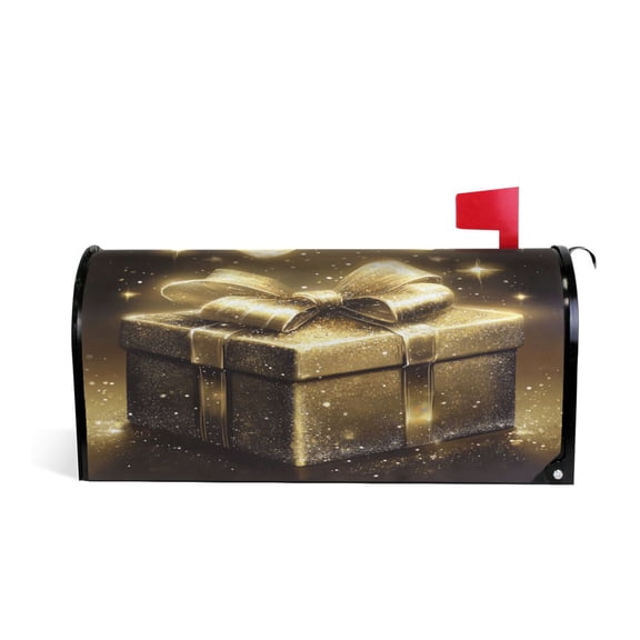 Mailbox Covers Magnetic Standard Size Post Box Cover Wrap Outside Waterproof Home Yard Garden Decor Golden Gift Box 21x18