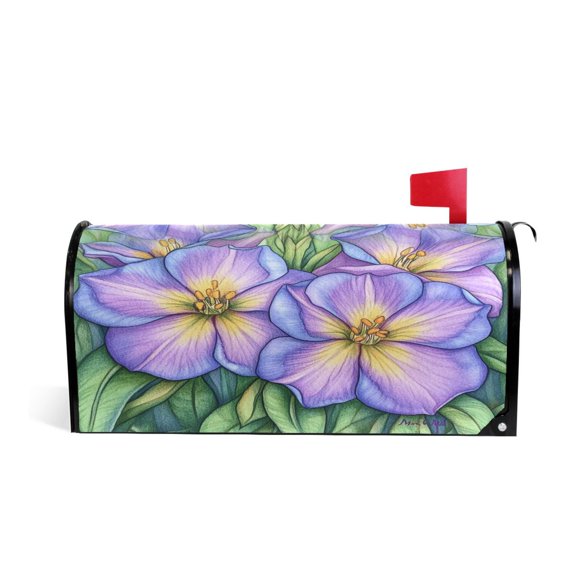 Mailbox Covers Magnetic Standard Size Post Box Cover Wrap Outside Waterproof Home Yard Garden Decor Pencil Drawing Flower 21x18