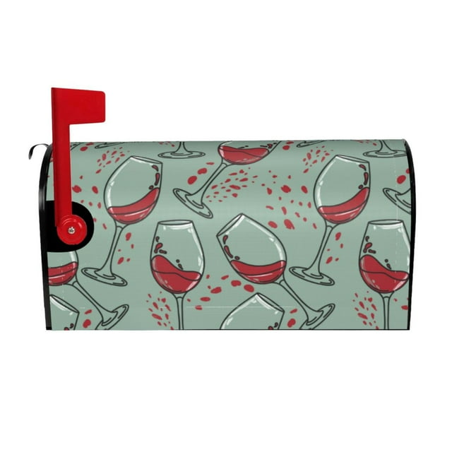 Mailbox Covers Standard Size Wine Glass Printing Waterproof