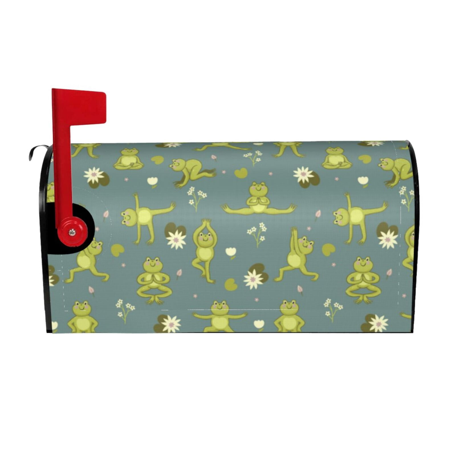 ZZKKO Magnetic Mailbox Cover - Funny Birds In Hats Winter Scene, 20.8x18 Inches, Waterproof & Reusable For Outdoor Decor