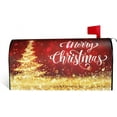 thumbnail image 1 of Mailbox Covers Merry Christmas Red Gold Magnetic Letter Post Box Cover Standard Size 21 x 18 Inch Garden Yard Home Decorative, 1 of 6