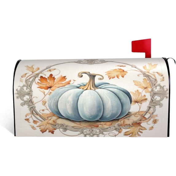 Mailbox Covers Pumpkin Rustic Flower Autumn Magnetic Letter Post Box Cover Standard Size 18x21 Inch Garden Yard Home Decorative