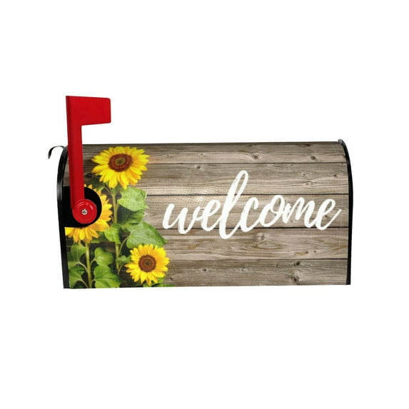 Mailbox Covers Standard Size 18" X 21" Flowers Mailbox Wraps Post Letter Box Cover For Holiday Garden Yard Decor