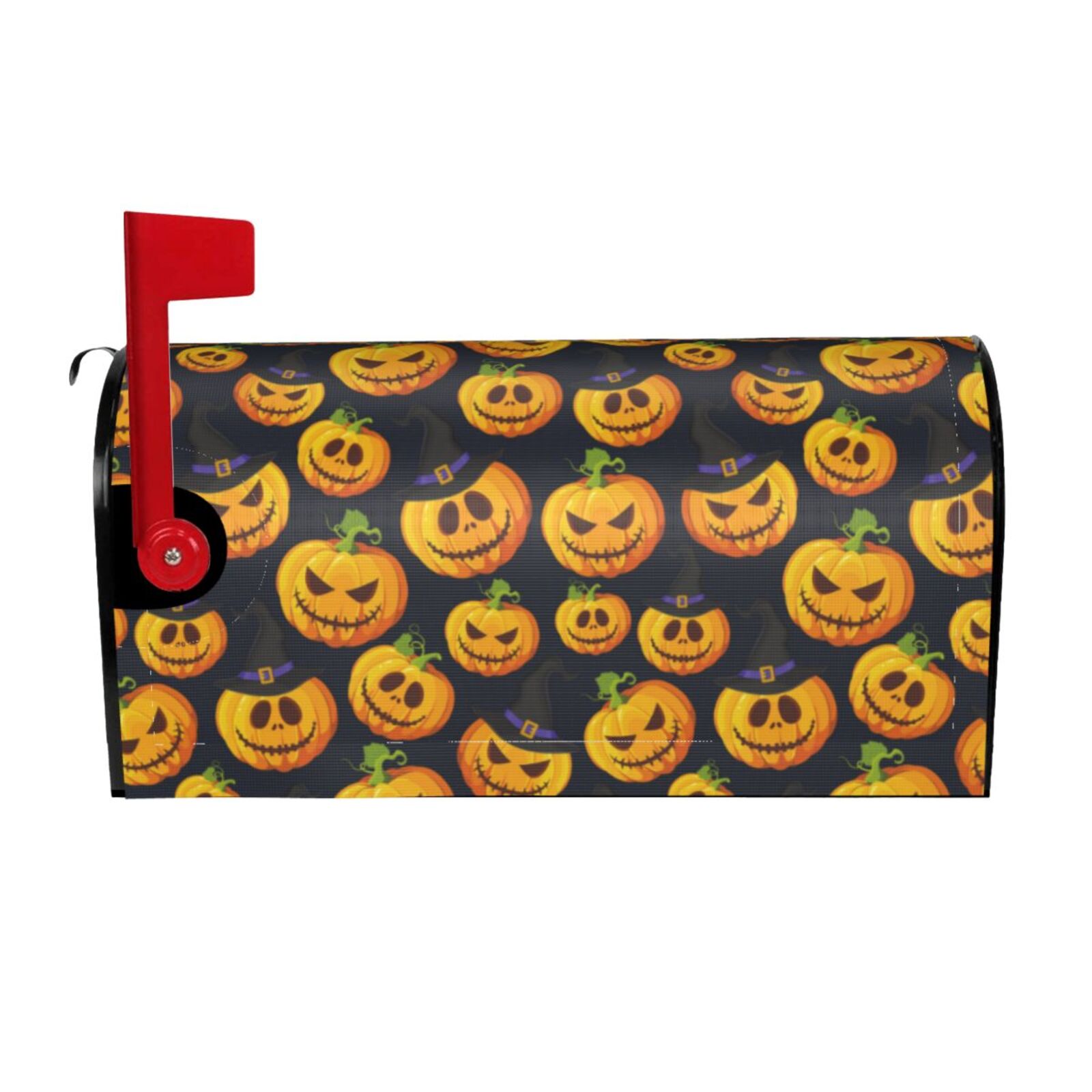 Senya Halloween Pumpkin & Ghosts Magnetic Mailbox Cover - Standard Size 20.8x18 Inches