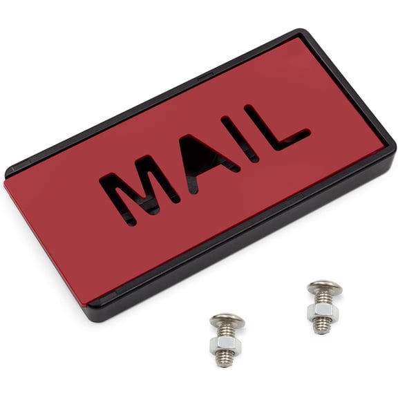 Mailbox Flag Front Mount Brick Stone Mailbox Stylish Replacement 4" x 2" x 0.5" (Black)