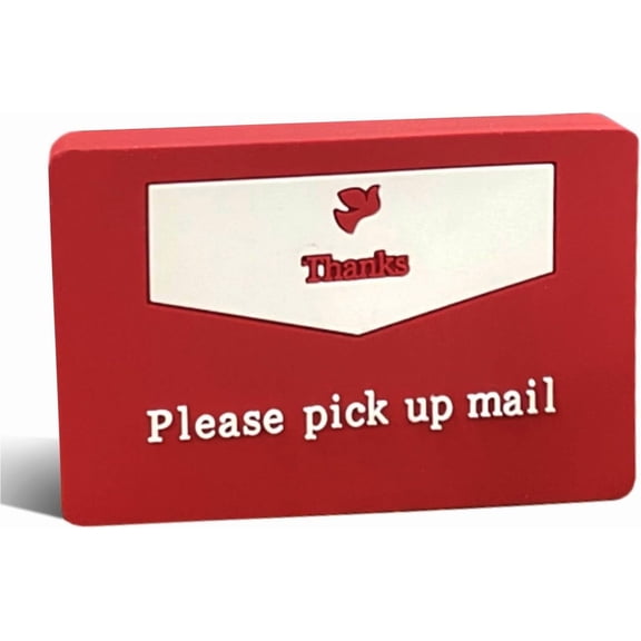 Mailbox Flag with Bright Red Background - Outgoing Mail Post Flag Sign Alert Magnet, 1.57x2.36 Inch