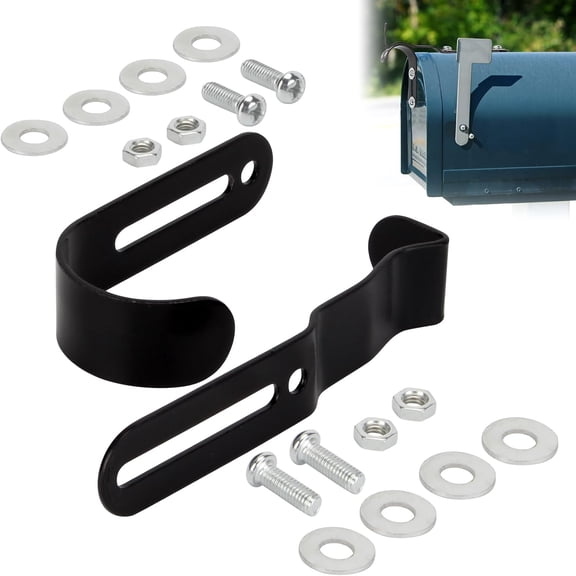 Mailbox Latch and Handle Kit, Metal Mailbox Latch Clips Replacement Set Easy Installation for Repairing Mailbox Door, Mailbox Door Repair Accessories with Screws Gaskets Nuts for Repair