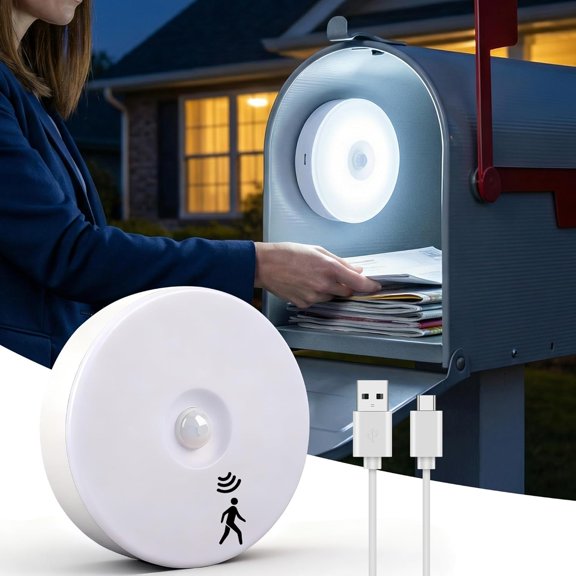 Mailbox Light Motion Sensor,Rechargeable Mailbox LED Light, Wireless Magnetic Interior Lights for Mailboxes Lighting Decoration, Night LED Lights for Seniors & Home Use,Postbox Mailboxes Accessories