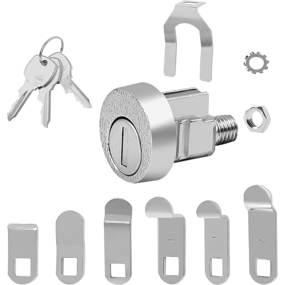 Mailbox Lock Mail Box Latch Tool Box Lock, Letterbox Lock with 3 Keys and Cam Replacement Accessories