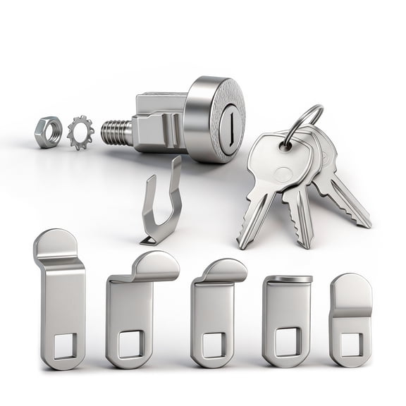 Mailbox Lock Replacement Kit with 3 Keys and 5 Locking Plates, L-1172C C9100 National Mailbox Lock, Clockwise Operation