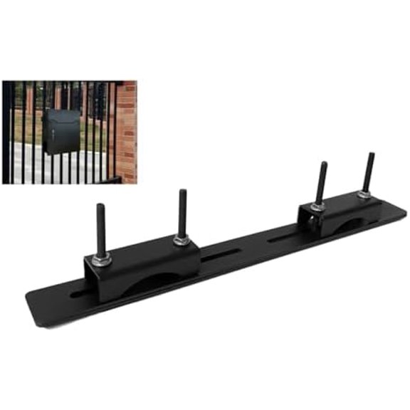 Mailbox Mounting Bracket,Carbon Steel,Suitable for Metal Gates, Railings and Fences,Metal mounting Brackets for General use,Black$$Tools & Hardware Other