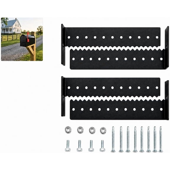 Mailbox Mounting Bracket,Carbon Steel,(fits mailboxes with a 5.6~10.3Wide Floor)