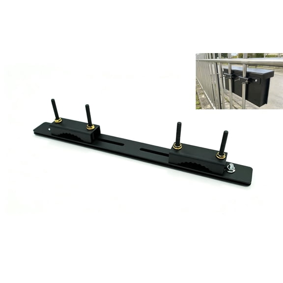 Mailbox Mounting Bracket Fence Mount Plate for Iron Railings and Garden Fences