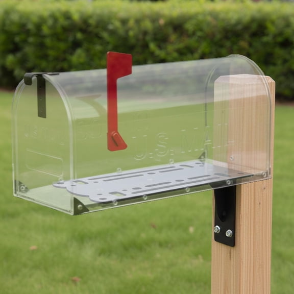 Mailbox Mounting Bracket - Heavy-Duty Steel Adapter Plate for Post Mount Mailboxes - Compatible with Most Standard Mailboxes - Residential & Commercial Use