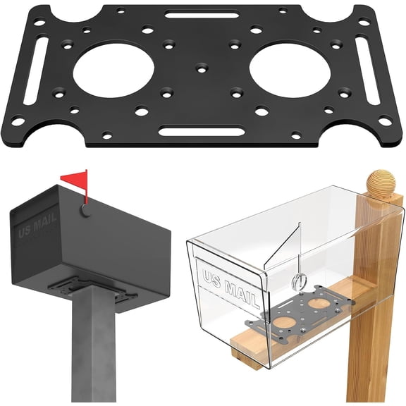 Mailbox Mounting Bracket, Plate for Post Mount Mailboxes