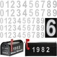 thumbnail image 1 of Mailbox Numbers, 50 PCS Reflective Mailbox Numbers for Outside, Self-adhesive Address Number Stickers, Pre-cut Vinyl House Numbers Decals for Signs, Windows, Home, Doors, Cars, Outdoor(Silver White), 1 of 8