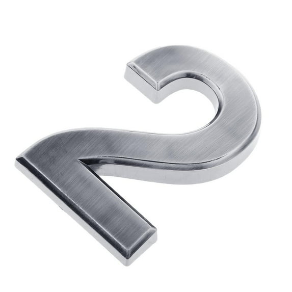 Mailbox Numbers, Metal Self-Stick Door ,Street Address Plaques Numbers for Residence and Mailbox Number 2