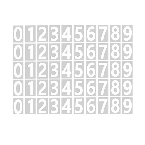 Mailbox Numbers For Outside 5 Sets 0-9 Reflective Number Stickers Strong Self Adhesive Vinyl Address Numbers For Houses (2/3/4 Inch) for Outdoor, Door, Garage, Street Signs(Silver--4")