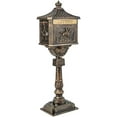 thumbnail image 2 of Polar Aurora Mailbox Cast Aluminum Bronze Mail Box Postal Box Security 2 of 13