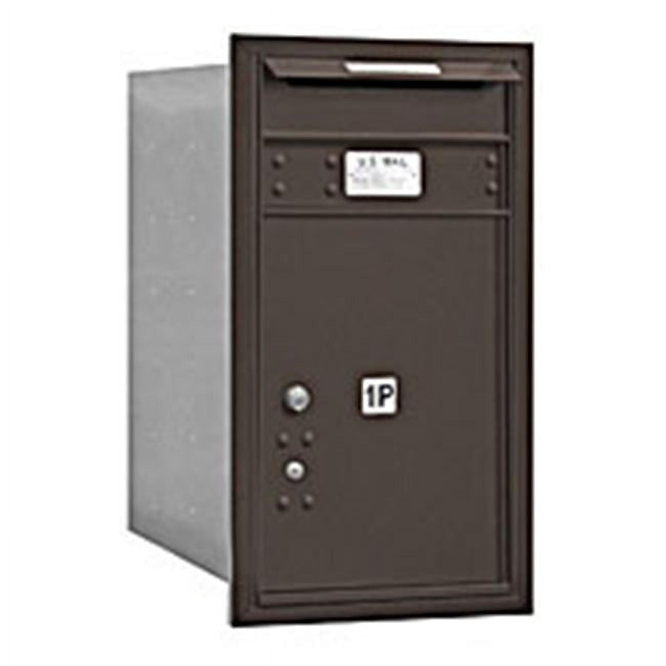 Mailbox Parcel Single Column in Bronze - Rear Loading Private Access ...
