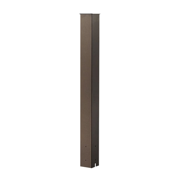 Heavy Duty 43 Inch Steel Mailbox Post In Ground Mount Stand With Powder Coated Bronze Finish Compatible With Most Standard Mailboxes For Curbside Residential Outdoor Installation Use