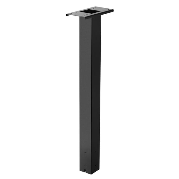Mailbox Post, 43 x 4 x 4 Inches, Steel In-Ground Mounting Mail Box Stand with Universal Plate Bracket, Heavy Duty Metal Post Sleeve Kit for Outside Curbside Residential Use, Powder Coated Black