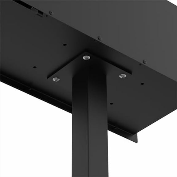 Mailbox Post 58 x 2 x 2 inches - Heavy Duty Steel Mail Box Post with Black Powder Coating Surface - In-Ground Post for Concrete Roadside, Lawn or Sidewalk.