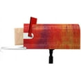 thumbnail image 1 of Mailbox Post Cover Textured Blurred Magnetic Mail Covers Post Box Cover Wrapped with Standard Size 21" L×18" W Garden Decorations Red Gold Orange Purple Colors Colorful Fashion,Postbox Cover, 1 of 6