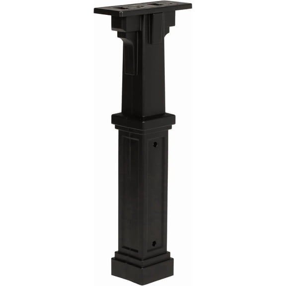 Mailbox Post Plastic, Black, Universal Fit