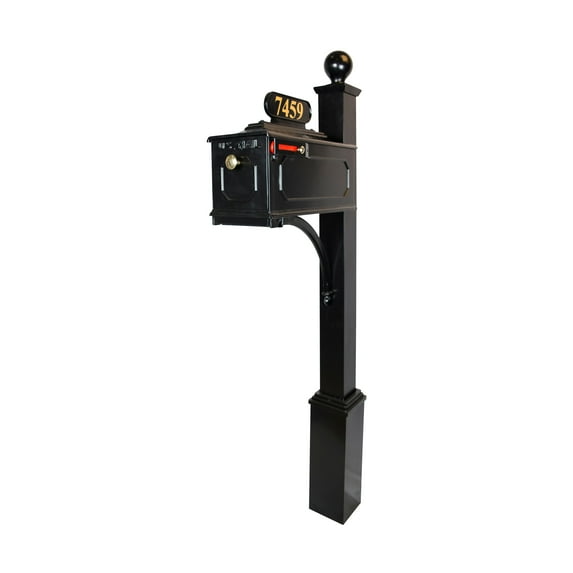Mailbox & Post System Black Rust Resistant Mailbox Kit
