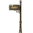 thumbnail image 1 of Mailbox Post System with Ornate Base & Pineapple Finial & 3 Cast Plates - Bronze, 1 of 1