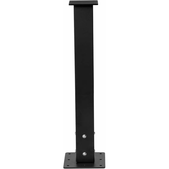 Mailbox Post with Post Base, Heavy Duty Steel for Outside, High Mounting Post for Street Curbside, Mailbox Post Kit, Black